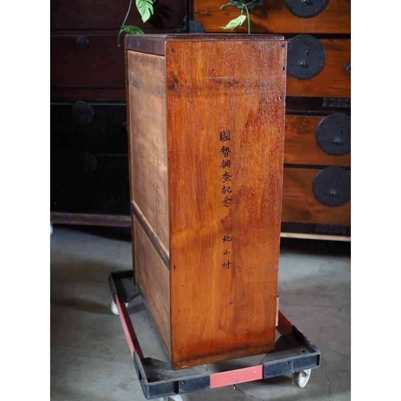 2種類ガラスの昭和レトロ小型キャビネット 昭和初期 古録展 送料別 G