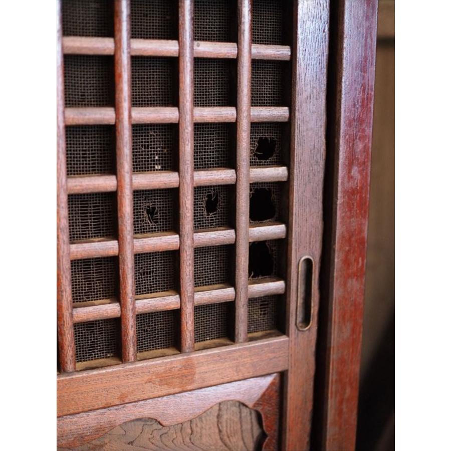 前欅100年モノ水屋箪笥 明治〜大正時代 古録展 送料別 Mサイズ 中古