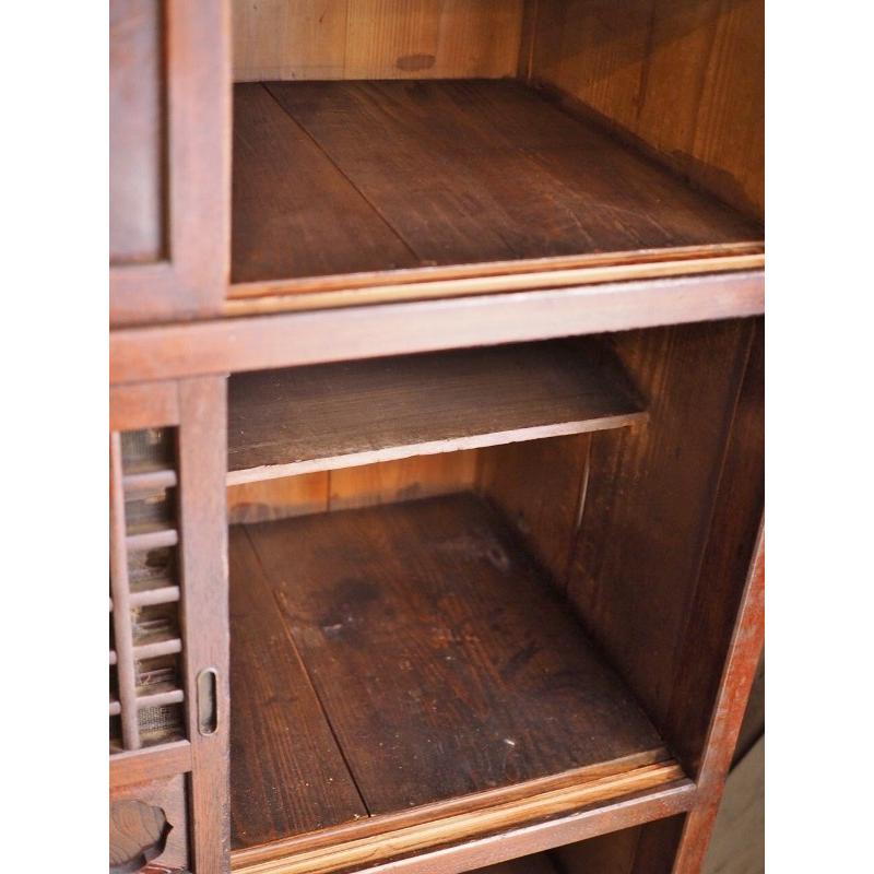 前欅100年モノ水屋箪笥 明治〜大正時代 古録展 送料別 Mサイズ 中古