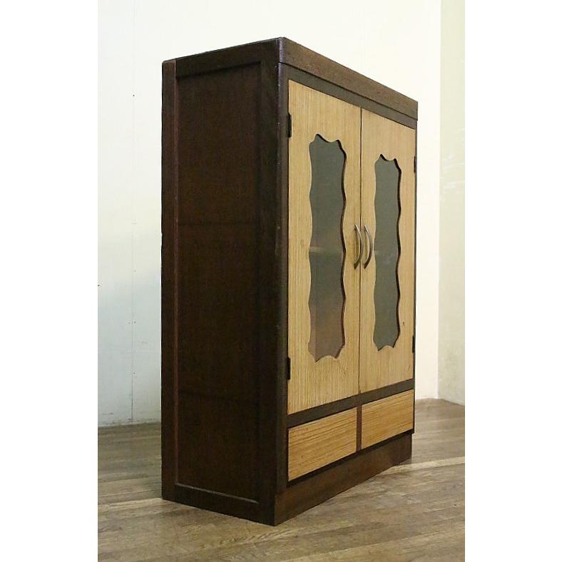 昭和レトロ　本箱 昭和レトロなガラス本箱 昭和40年代 古録展 送料別 Gサイズ 中古 品番