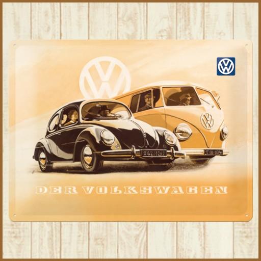 フォルクスワーゲン グッズ ブリキ ワーゲンバス 新しい季節 ビートル 看板