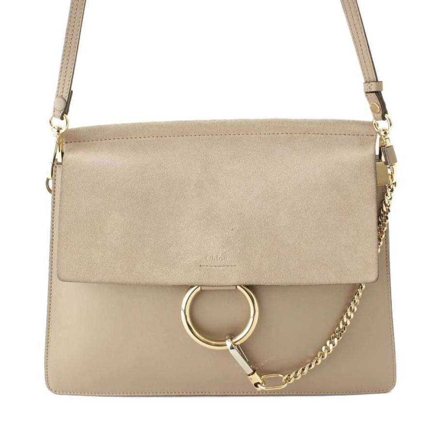 Chloe 【クロエ】Chloe フェイ ミディアム スエード×レザー ショルダー  