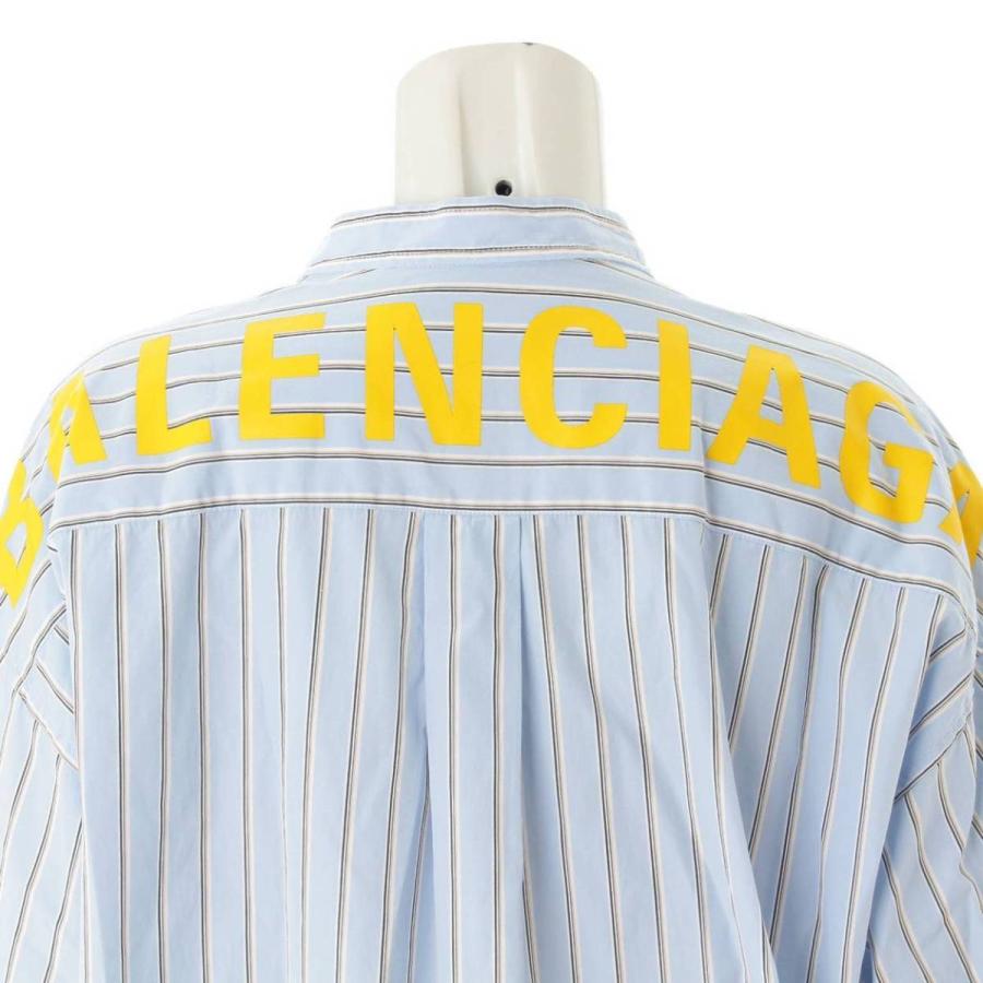 【バレンシアガ】Balenciaga　18SS ストライプ ニュースウィング シャツ 520497 ストライプ ブルー 【中古】【正規品保証】101526｜retrojp｜07