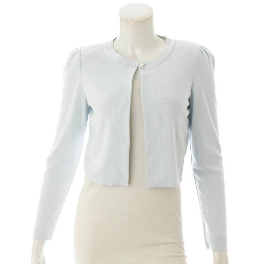 Rene 【ルネ】Rene パール ボレロ カーディガン 6612440 ブルー 36 未  