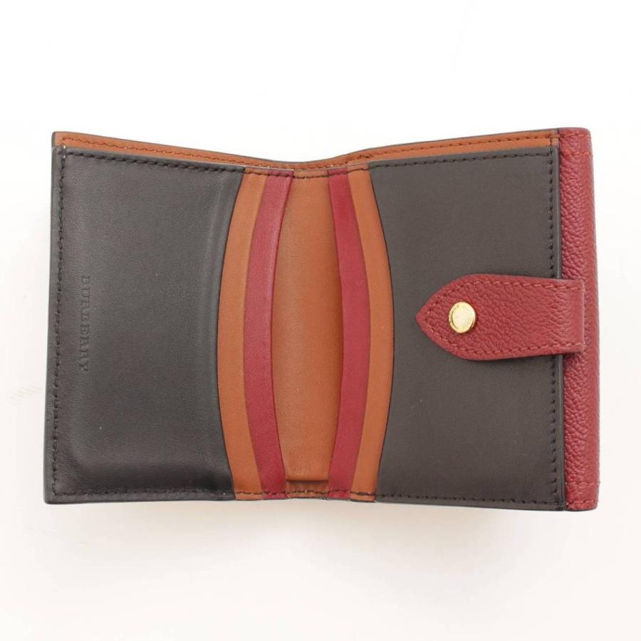 レビューで送料無料 チェック柄 二つ折り財布 Wホック バーバリー Burberry Pvc 中古 正規品保証 ベージュ ピンクルージュ レザー レディースファッション Creteolive Gr