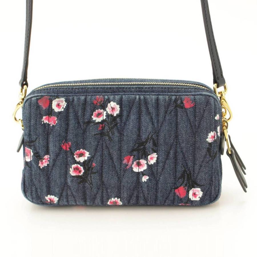 miu 【ミュウミュウ】Miu Miu デニム マテラッセ ショルダーバッグ 花 