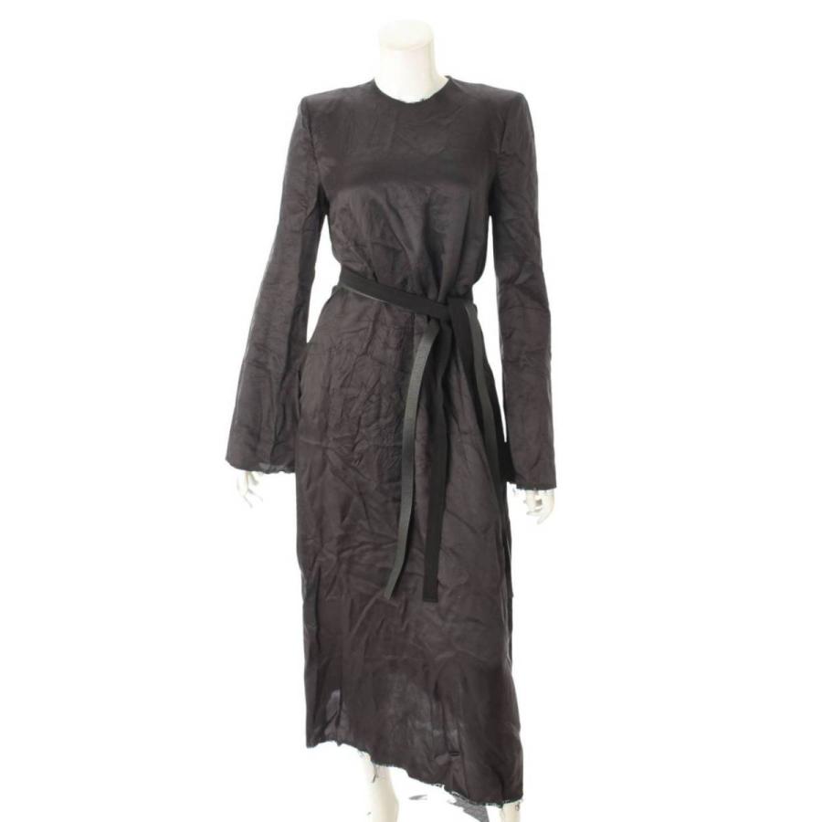 メゾンマルジェラ Maison Margiela 17aw シワ加工 ワンピース ドレス ベルト付き ブラック 40 中古 正規品保証 Www Retro Jp 通販 Yahoo ショッピング