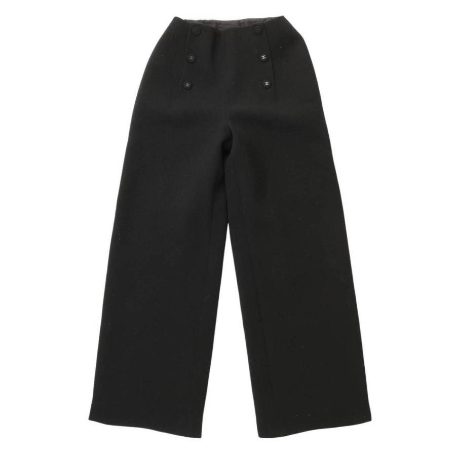シャネル】Chanel 97A ココボタン スラックス P09613 ブラック 34 