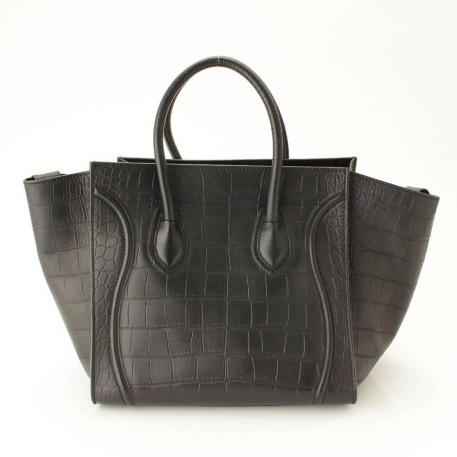 CELINE 【セリーヌ】Celine ラゲージ ファントム クロコ 型押し トート 
