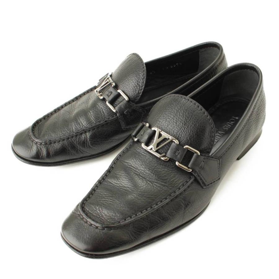 ルイヴィトン モンテカルロ ドライビングシューズ 黒 レザー 6