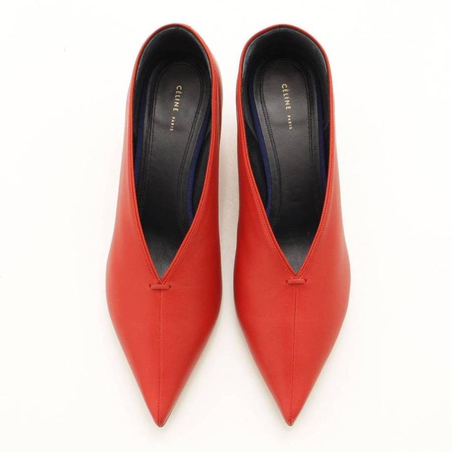 CELINE 【セリーヌ】Celine エッセンシャル Vネック ヒールパンプス 