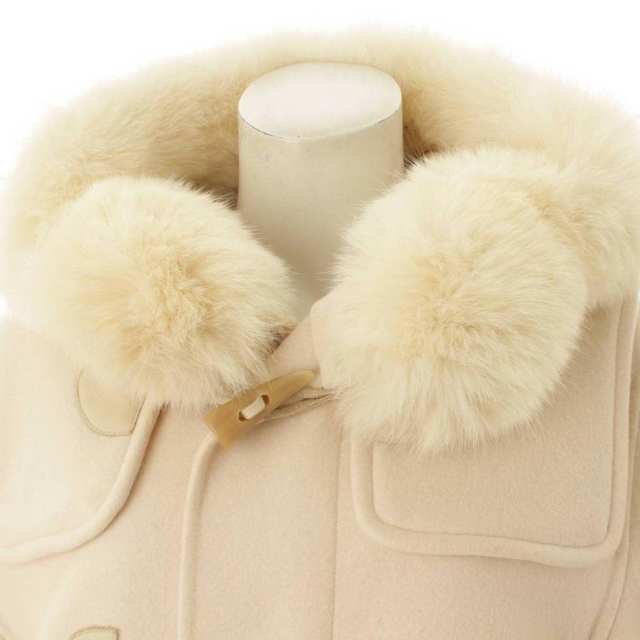 DRAWER 【ドゥロワー】DRAWER フォックスファー ダッフルコート ピンク  