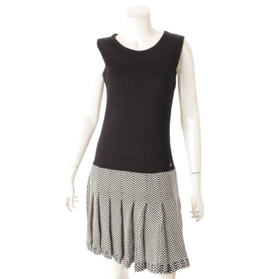 在庫一掃 シャネル Chanel ノースリーブ ニット ワンピース P ホワイト ブラック 40 中古 正規品保証 Www Retro Jp 通販 Yahoo ショッピング 安心の定価販売 Scady Cl