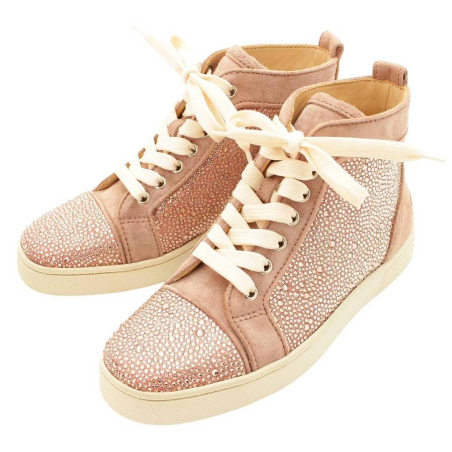 クリスチャン ルブタン】Christian Louboutin スワロフスキー スエード