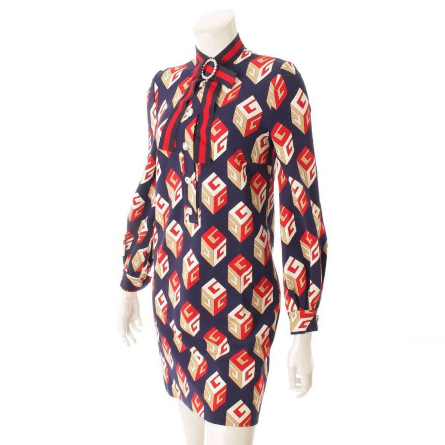 人気の グッチ Gucci 長袖 リボン ワンピース マルチカラー S 中古 正規品保証 セール30 Off Iswitcher Com