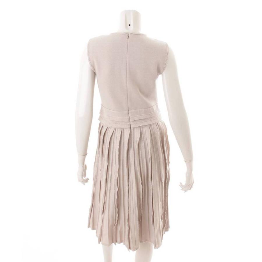 在庫処分特価 フォクシー Foxey Knit Dress ニット ノースリーブ ワンピース ドレス グレージュ 40 鑑定済 正規品保証 国産 Kindermomma Com