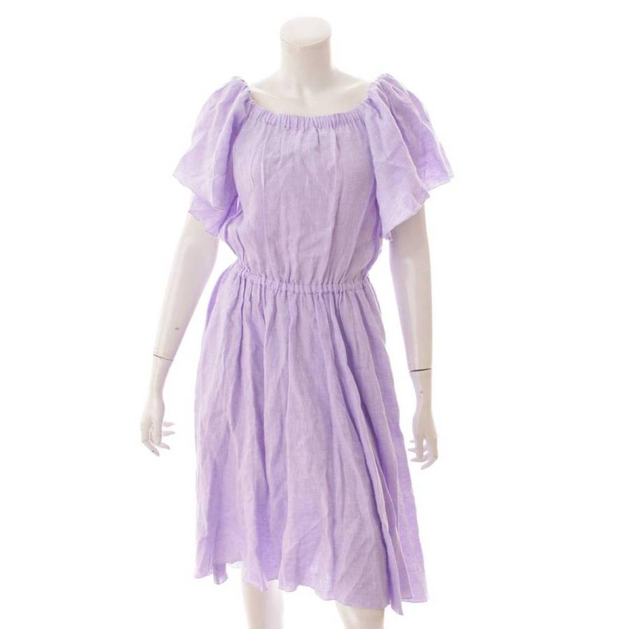 お買得 中古 正規品保証 1122 F パープル ワンピース ノースリーブ ギャザー マイラン Mylan ソノタ ワンピース チュニック