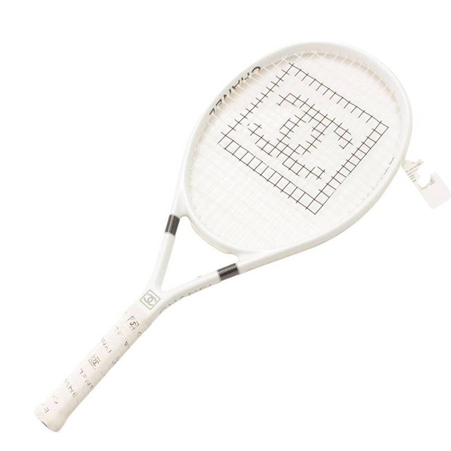 【シャネル】Chanel　シャネルスポーツ ココマーク テニスラケット ホワイト 【中古】【正規品保証】113023