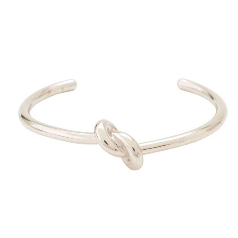 セリーヌ　ノット エクストラシンブレスレット / ロジウムフィニッシュ ブラス CELINE ノット エクストラシンブレスレット 上品 (CELINE