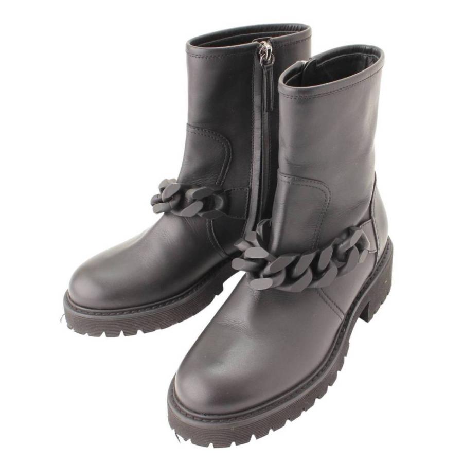 ジュゼッペザノッティ　38ハーフ　エンジニアブーツ　黒 ジュゼッペザノッティ 黒 38ハーフ エンジニアブーツ 本革