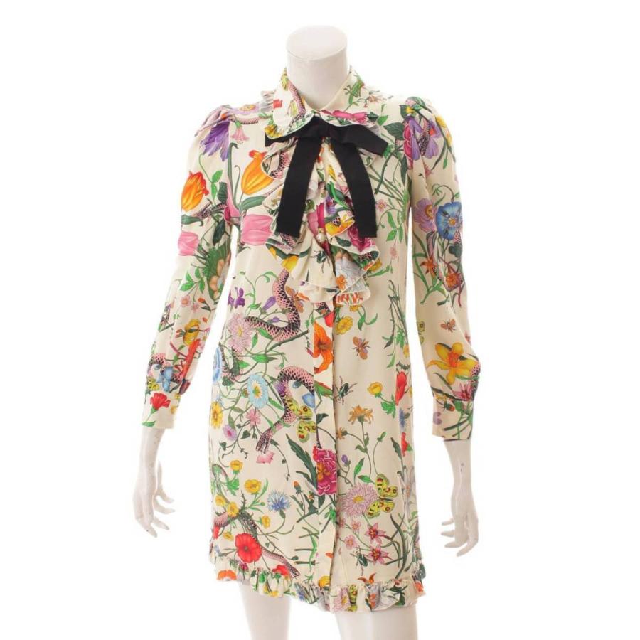 グッチ Gucci フローラルプリント シルク ワンピース アイボリー マルチカラー 36 中古 正規品保証 Www Retro Jp 通販 Yahoo ショッピング