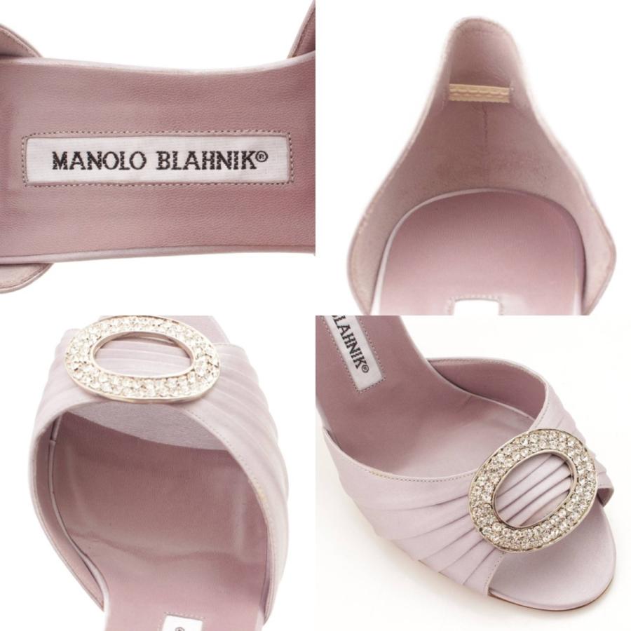 最終)Manolo Blahnik ラベンダーサテンヒール
