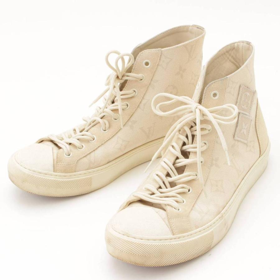 オンラインショップ ハイカットスニーカー コラボ フラグメント メンズ Vuitton ルイヴィトン Louis アイボリー 中古 正規品保証 6 シューズ