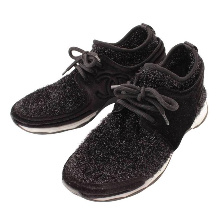 CHANEL 【シャネル】Chanel ココマーク モールニット スニーカー  