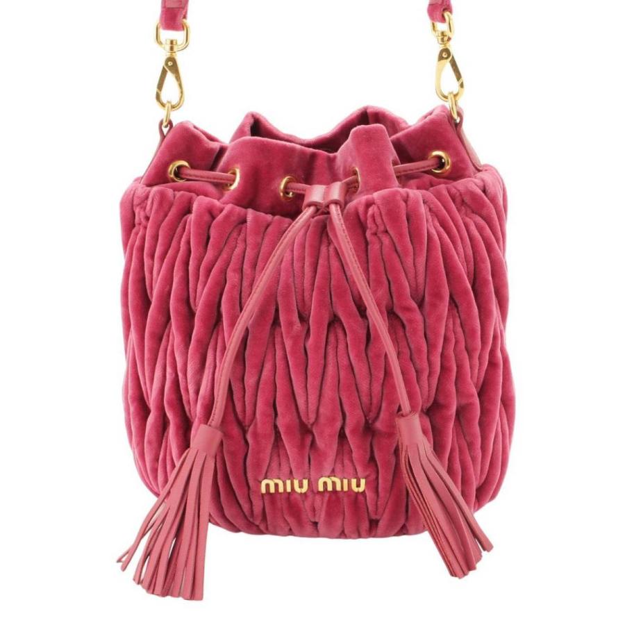 ミュウミュウ】Miu Miu マテラッセ 巾着 ショルダーバッグ タッセル