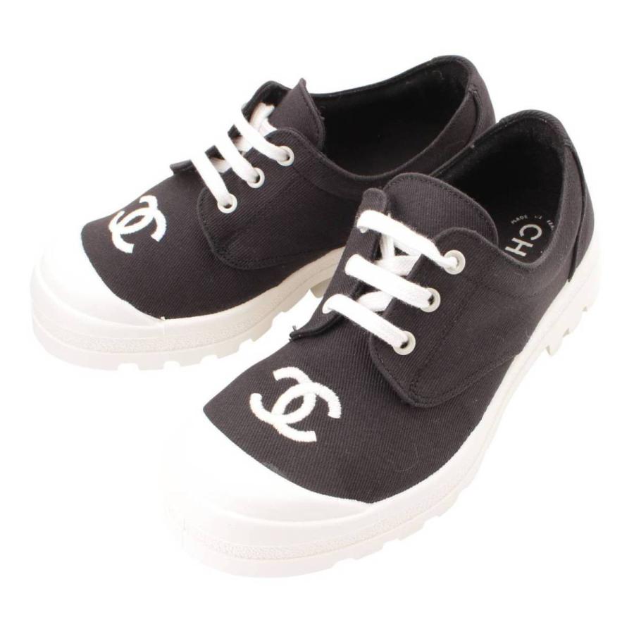 シャネル】Chanel キャンバス ココマーク ローカットスニーカー A07154 