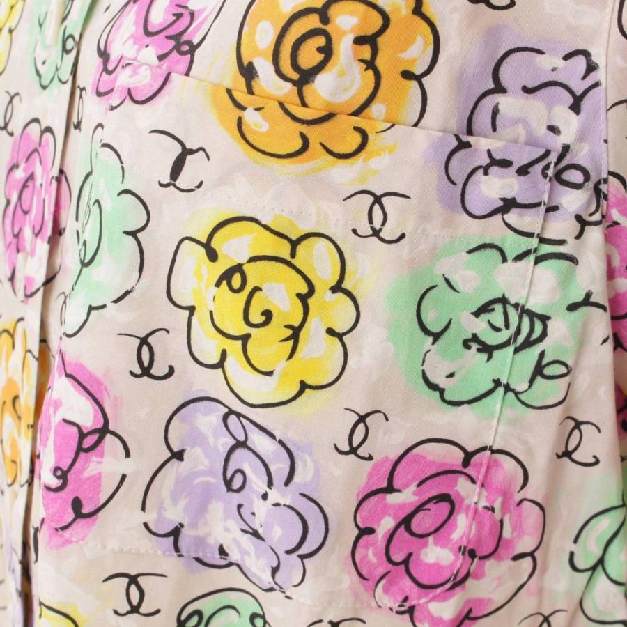 CHANEL 【シャネル】Chanel 98S カメリア シャツ ブラウス 花柄 P11285 
