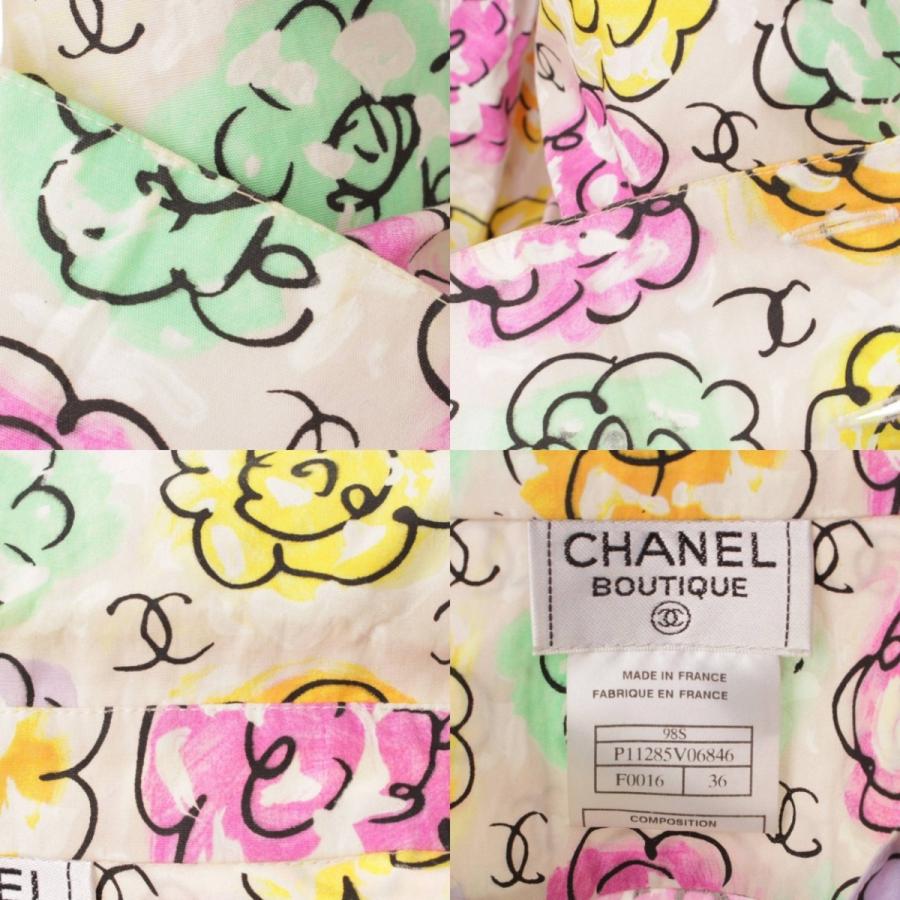 CHANEL 【シャネル】Chanel 98S カメリア シャツ ブラウス 花柄 P11285 