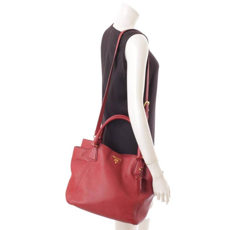 プラダ】Prada レザー トートバック ショルダーストラップ付 BN2435 