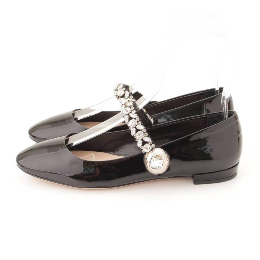 miu miu スパイク付きヒール 黒 リボンスタッズ