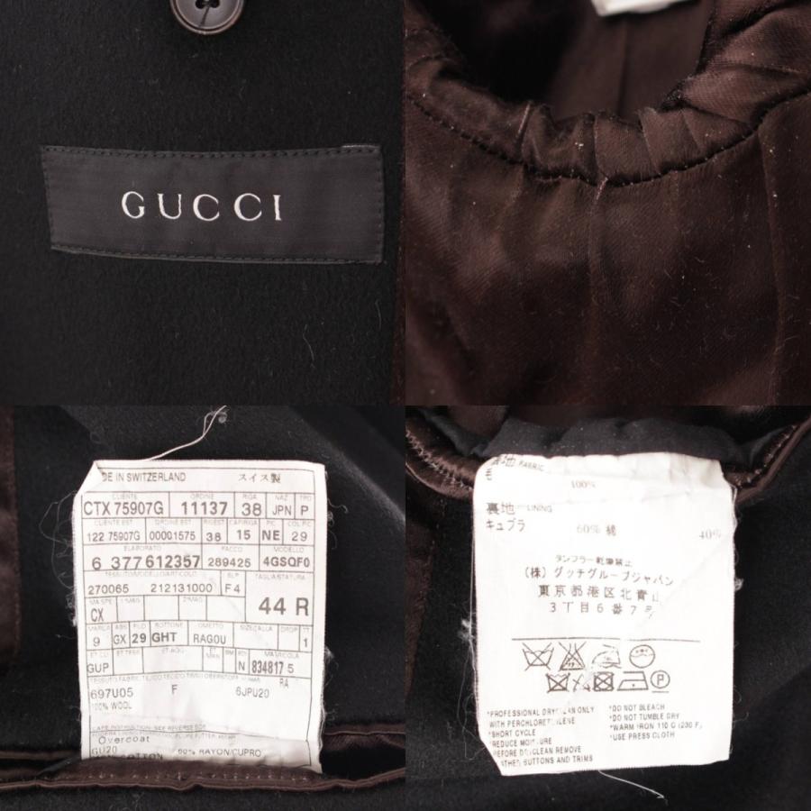 【グッチ】Gucci　メンズ ウール ロングコート ブラック 44 【中古】【正規品保証】116353｜retrojp｜10