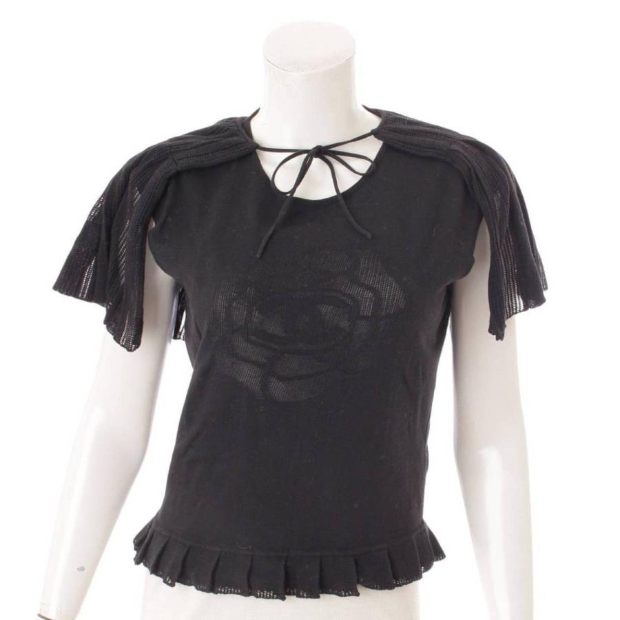 CHANEL 【シャネル】Chanel 01P ケープ付 カメリア ノースリーブ 