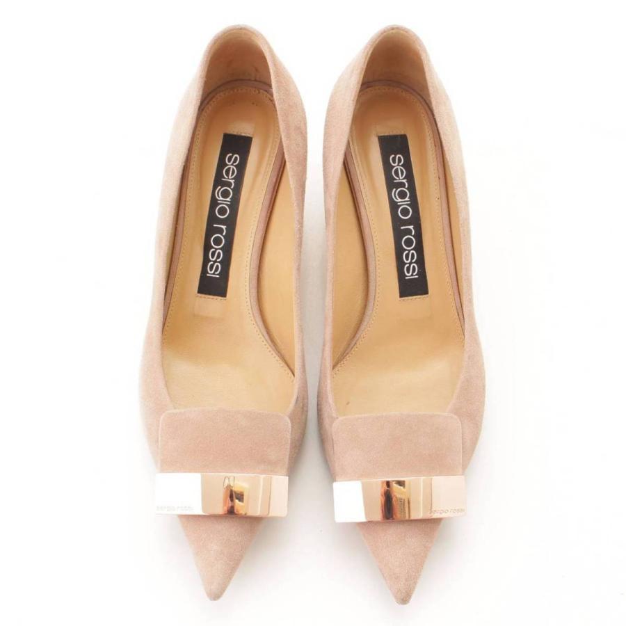 sergio rossi セルジオロッシ　定番ロゴ　パンプス37ピンクベージュ Sergio Rossi - sergio rossi(セルジオロッシ) パンプス 34