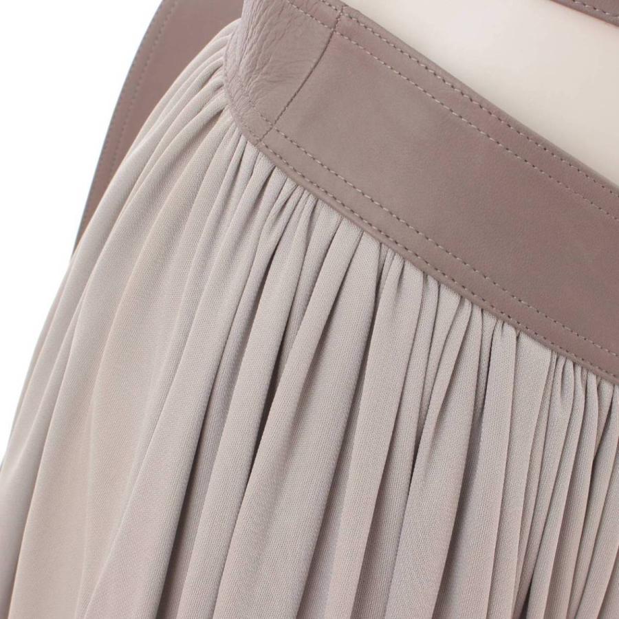 セリーヌ】Celine フィービー期 レザーベルト付き ギャザー ロング  