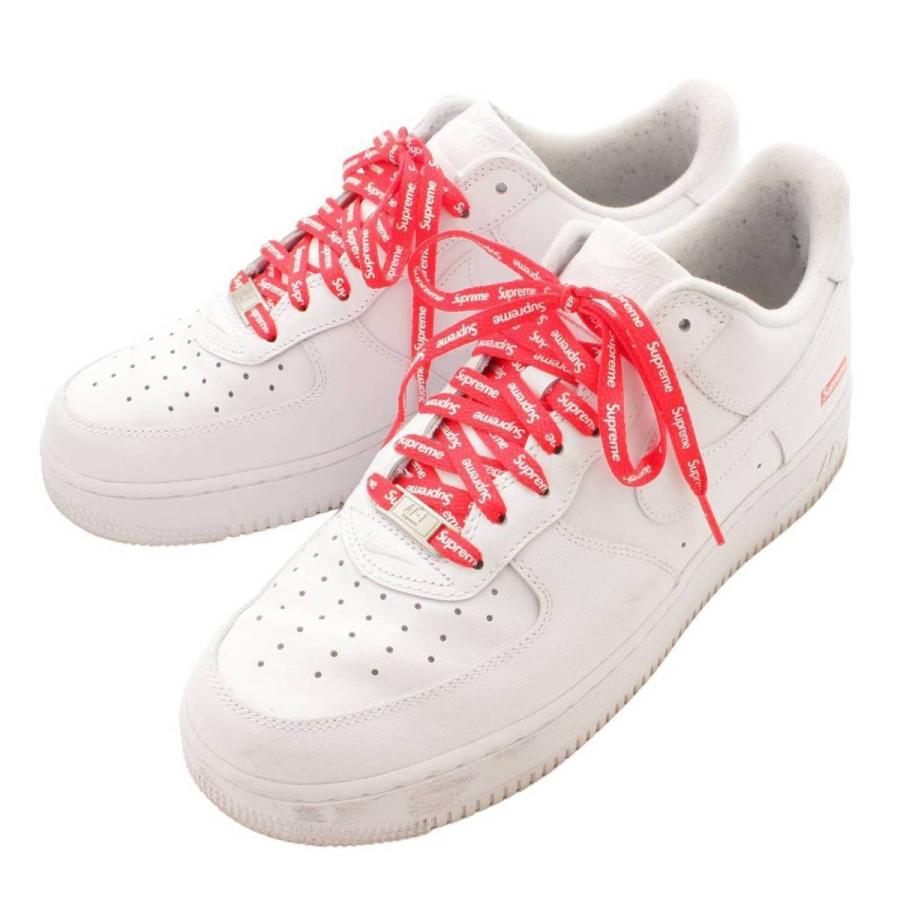 ナイキ Nike シュプリームコラボ メンズ エアフォース1 ローカットスニーカー ホワイト 10 中古 正規品保証 Www Retro Jp 通販 Yahoo ショッピング