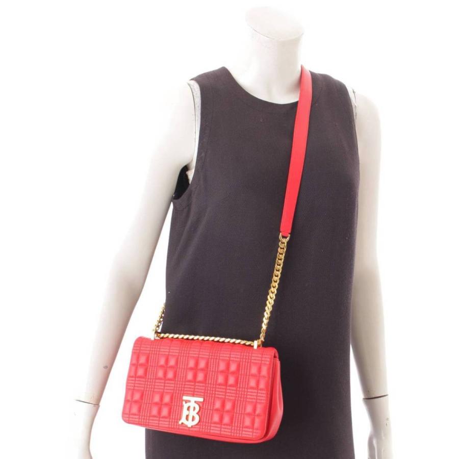 新品】BURBERRY 赤いチェーンストラップ ショルダーバッグ 