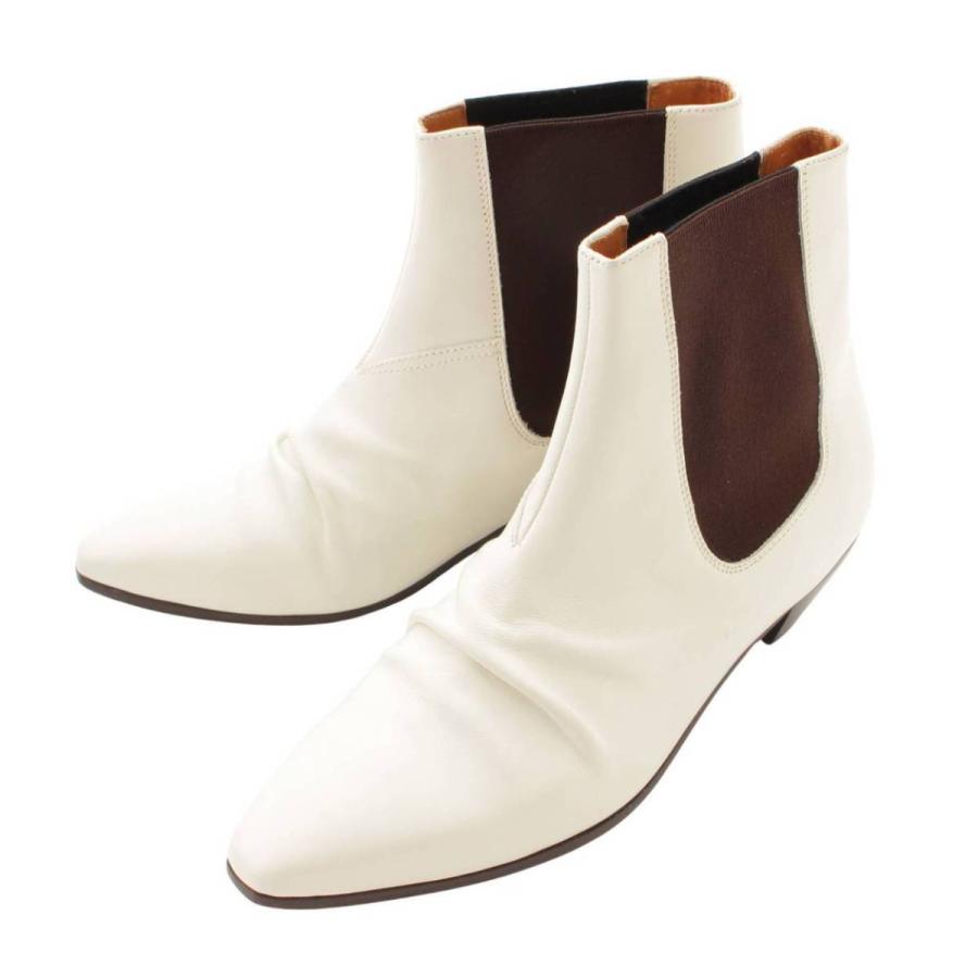 CELINE 【セリーヌ】Celine サイドゴア レザー ショートブーツ  