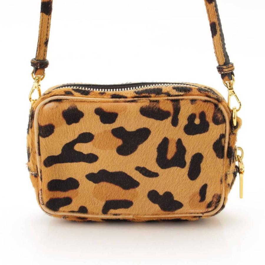 プラダ】Prada ハラコ レオパード ショルダーバッグ カメラバッグ