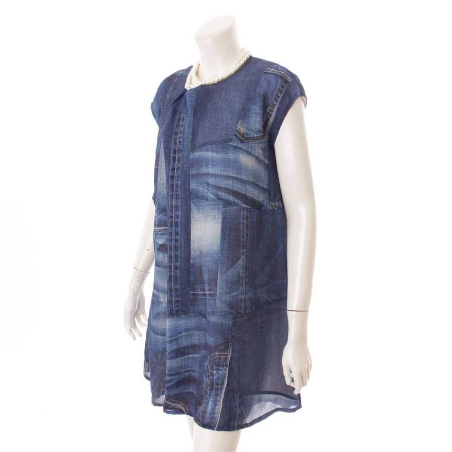 ジュンヤ ワタナベ】Junya Watanabe パール装飾 デニム転写プリント