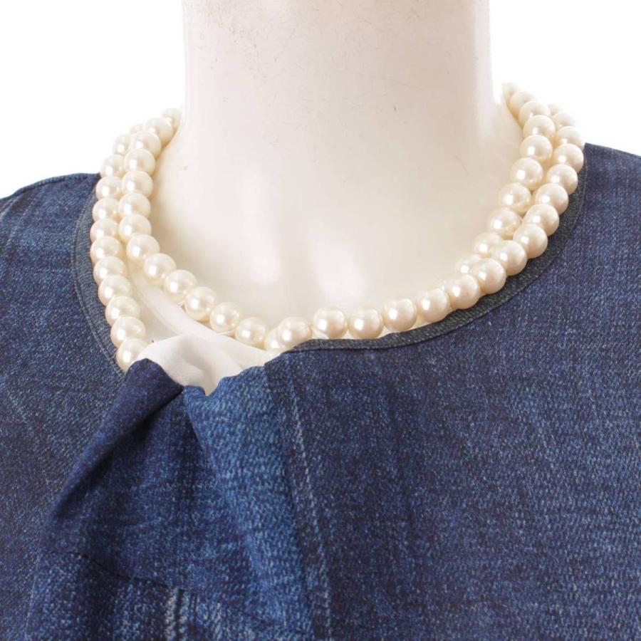 ジュンヤ ワタナベ】Junya Watanabe パール装飾 デニム転写プリント