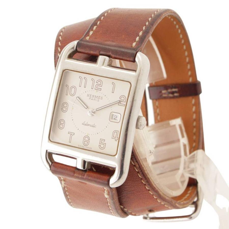 【エルメス】Hermes　ケープコッド ドゥブルトゥール 腕時計 マルジェラ期 CC1.710 ブラウン 【中古】【正規品保証】117455