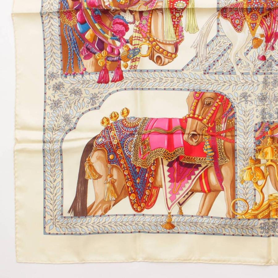 エルメスHERMESスカーフカレ90マールワーリの馬のダンス