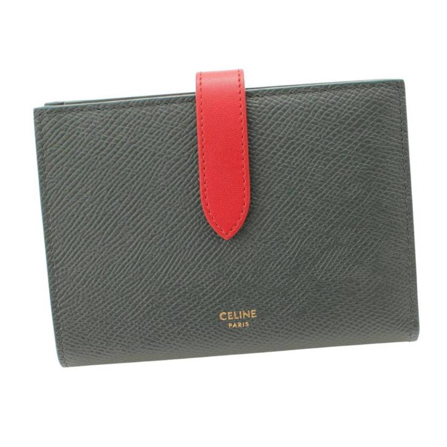 セリーヌ】Celine ミディアム ストラップウォレット 折り財布 