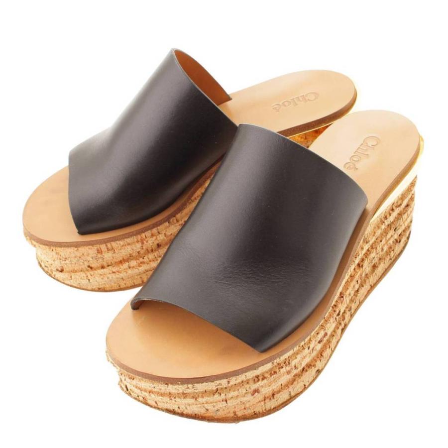 クロエ Camille サンダル ミュール レザー コルク CH24561