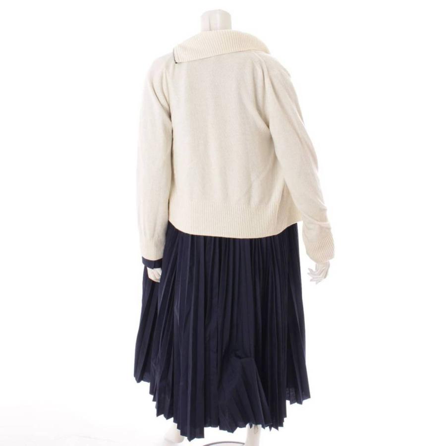 サカイ Sacai 19aw ニットライダース ドッキング プリーツシャツ ワンピース 19 2 ホワイト ネイビー 中古 正規品保証 1537 1537 Www Retro Jp 通販 Yahoo ショッピング