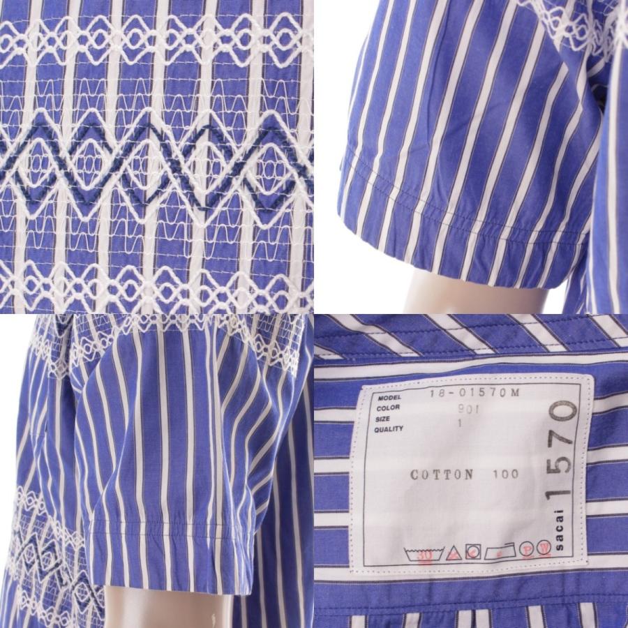 sacai 【サカイ】sacai 18SS メンズ ストライプ 刺繍 サイドジッププル 